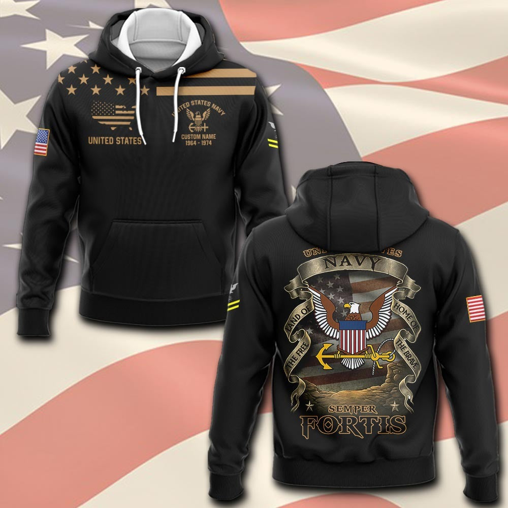 U.S Navy – T-shirt –  Vintage Gold Statement