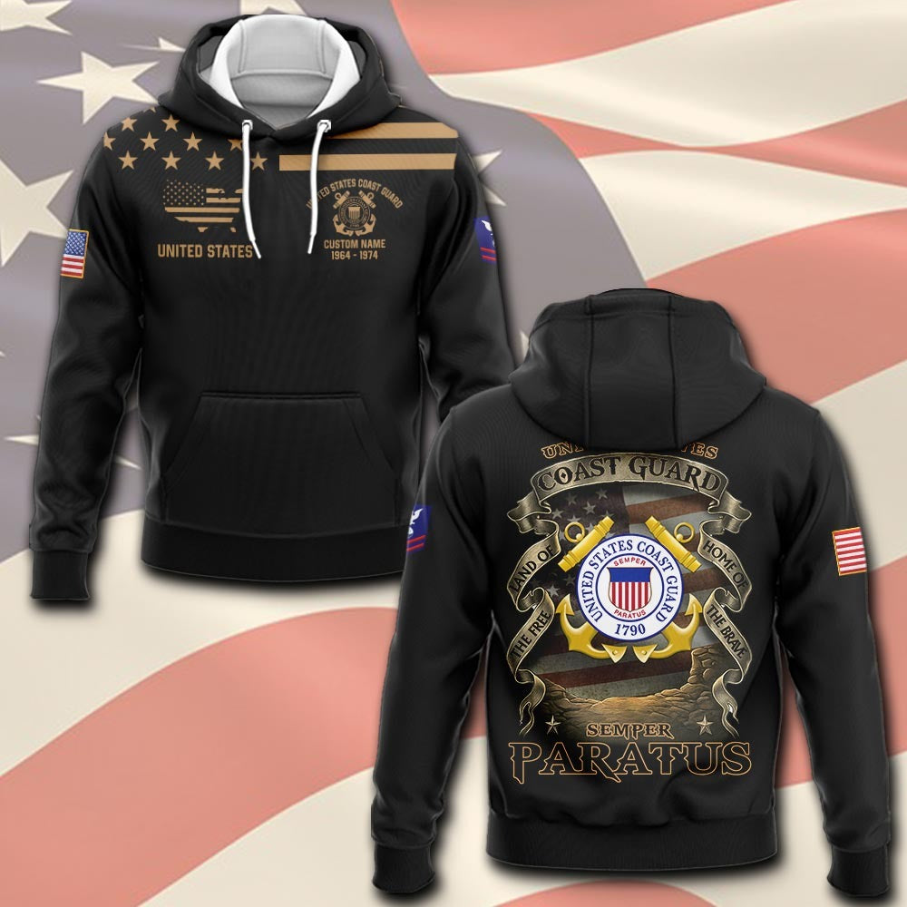 U.S Coast Guard – T-shirt – Vintage Gold Statement