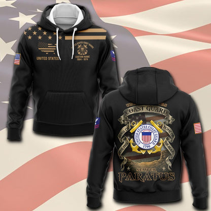 U.S Coast Guard – T-shirt – Vintage Gold Statement