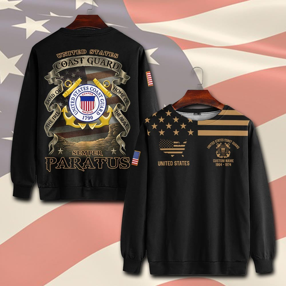 U.S Coast Guard – T-shirt – Vintage Gold Statement