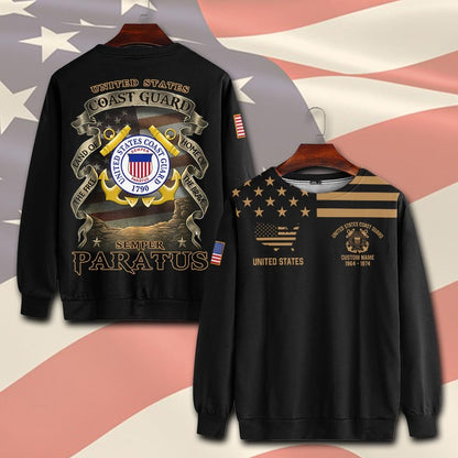 U.S Coast Guard – T-shirt – Vintage Gold Statement