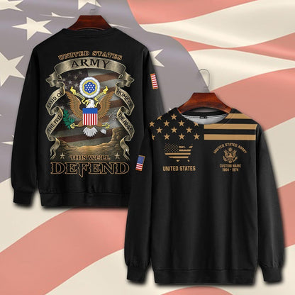 U.S Army – T-shirt –  Vintage Gold Statement
