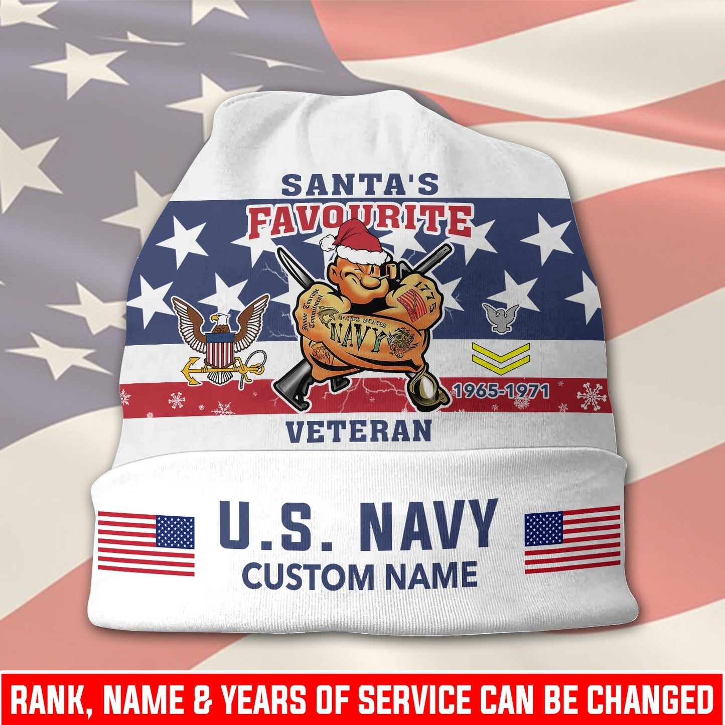 US Navy – Beanie Hat – Santa’s Favorite Veteran