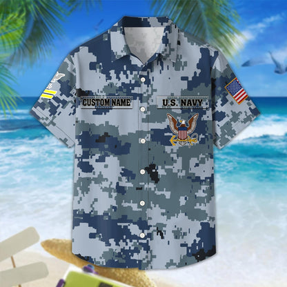 US Navy – Hawaiian Shirt –  Digital Camo Tactical