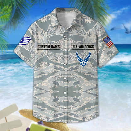 US Air Force – Hawaiian Shirt – Digital Camo Tactical