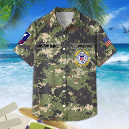 US Coast Guard – Hawaiian Shirt – Digital Camo Tactical
