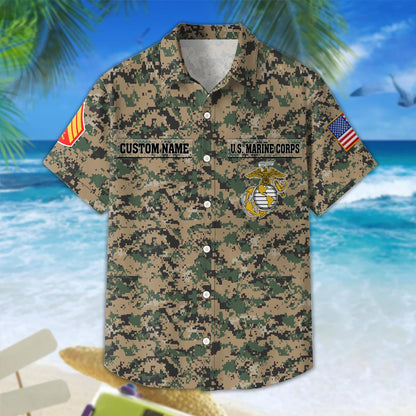 US Marine Corps – Hawaiian Shirt – Digital Camo Tactical
