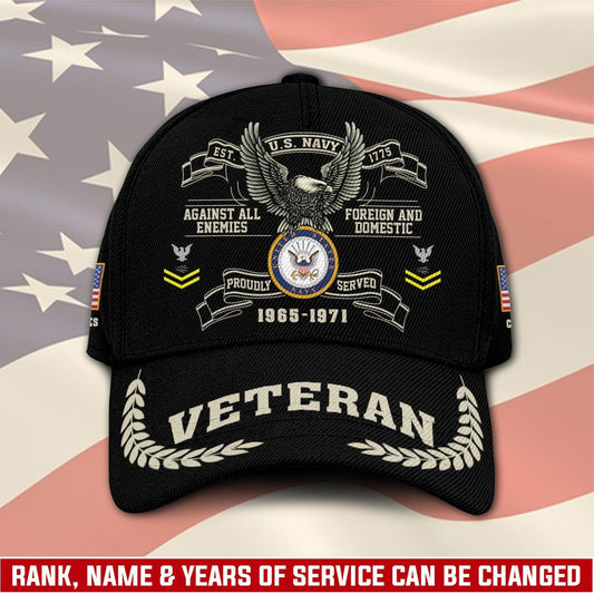 US Navy – Classic Cap –Tactical Veteran Crest