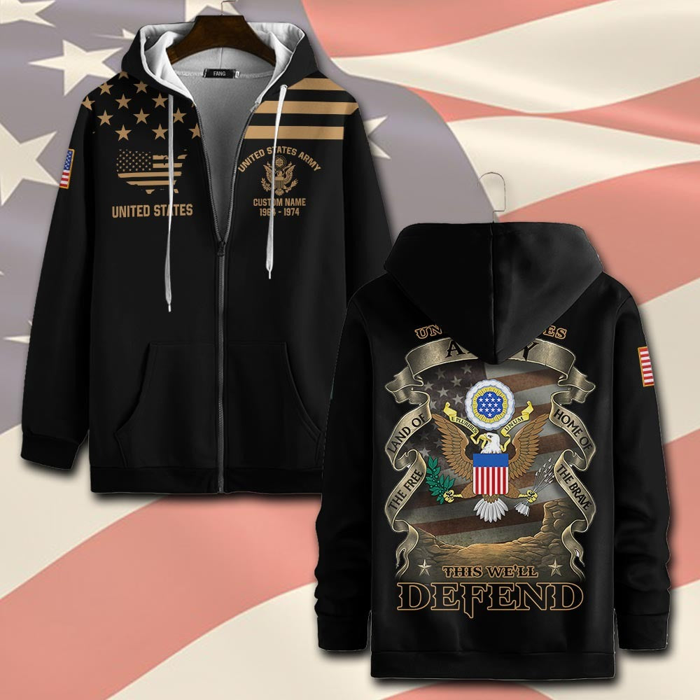 U.S Army – T-shirt –  Vintage Gold Statement