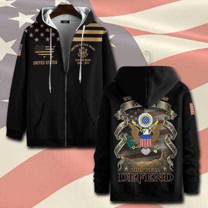 U.S Army – T-shirt –  Vintage Gold Statement