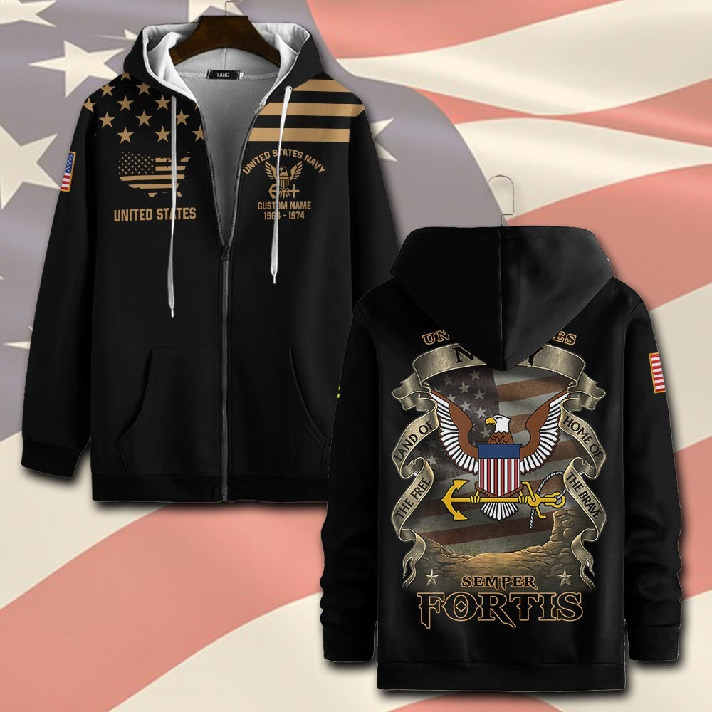 U.S Navy – T-shirt –  Vintage Gold Statement