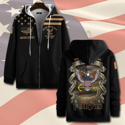 U.S Navy – T-shirt –  Vintage Gold Statement