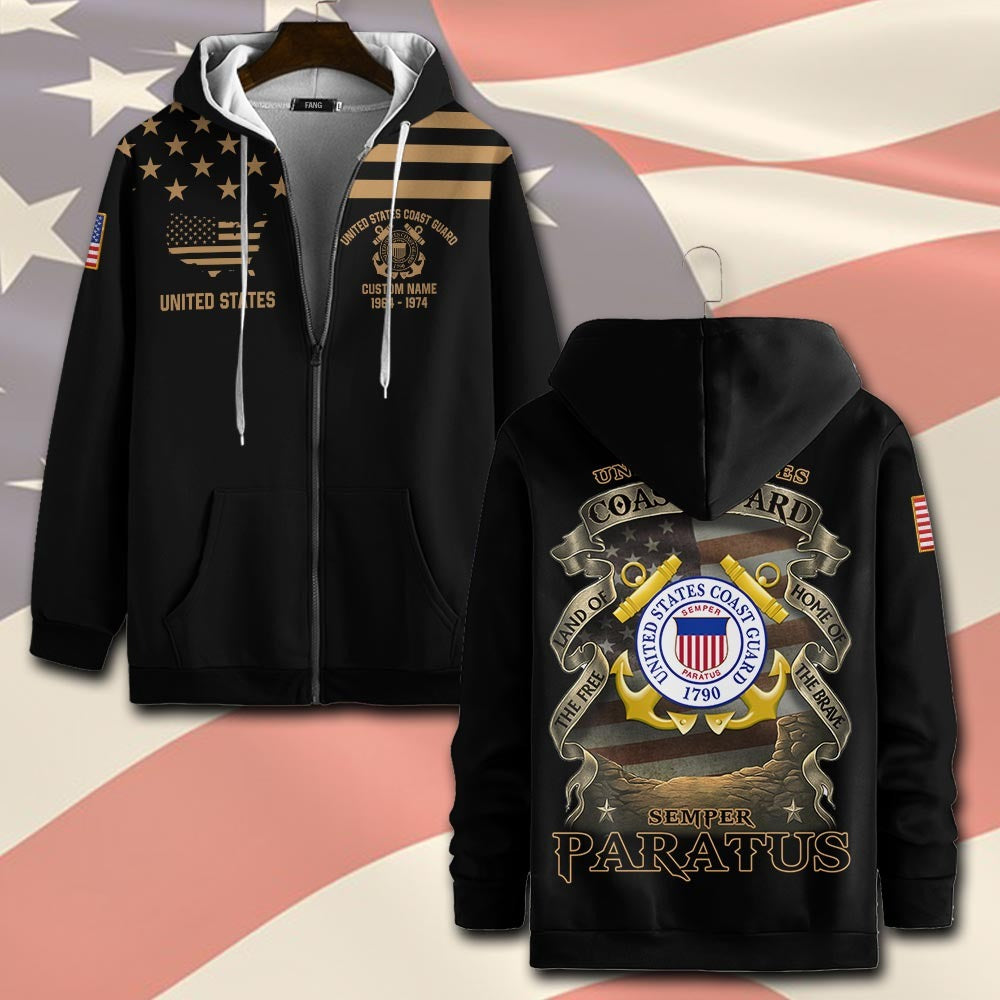 U.S Coast Guard – T-shirt – Vintage Gold Statement
