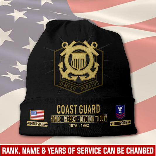 US Coast Guard – Beanie Hat – Veteran Tribute Patch