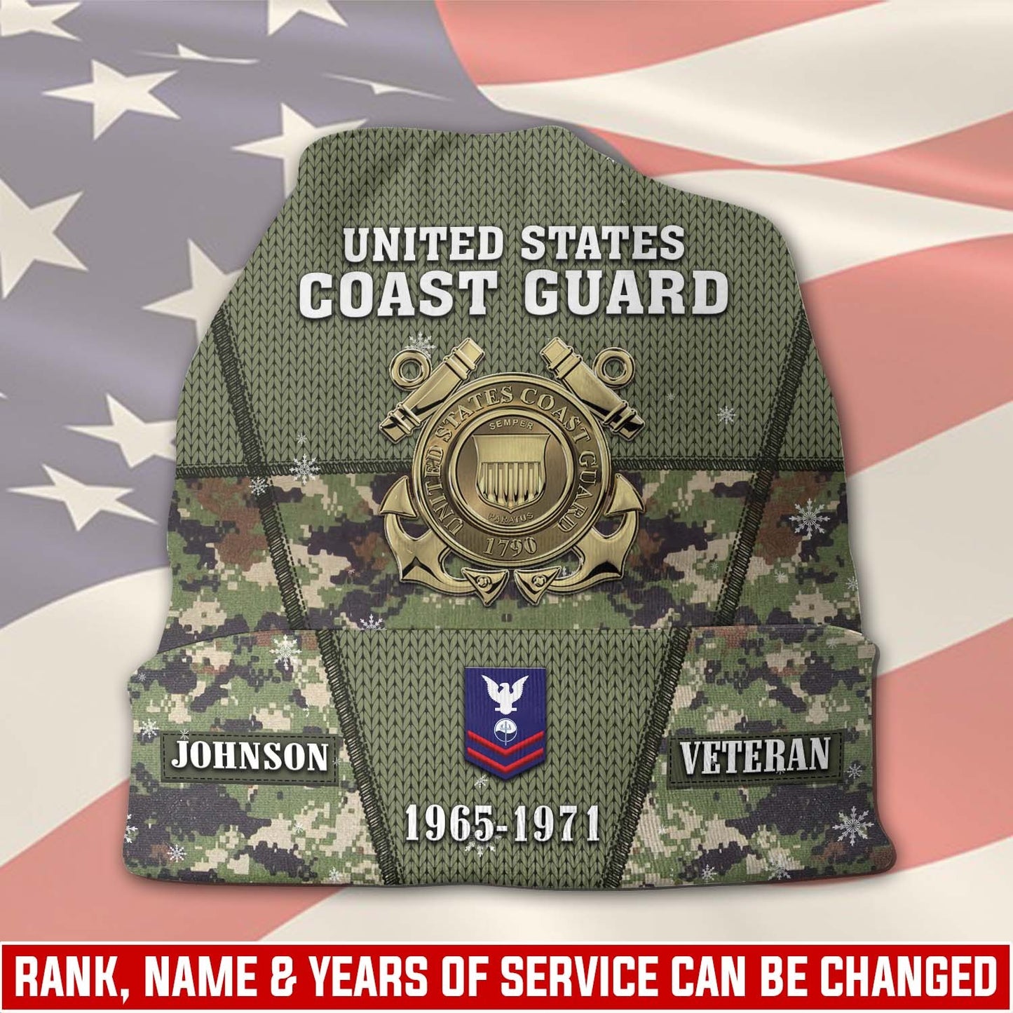 US Coast Guard – Beanie Hat – Digital Camo Veteran