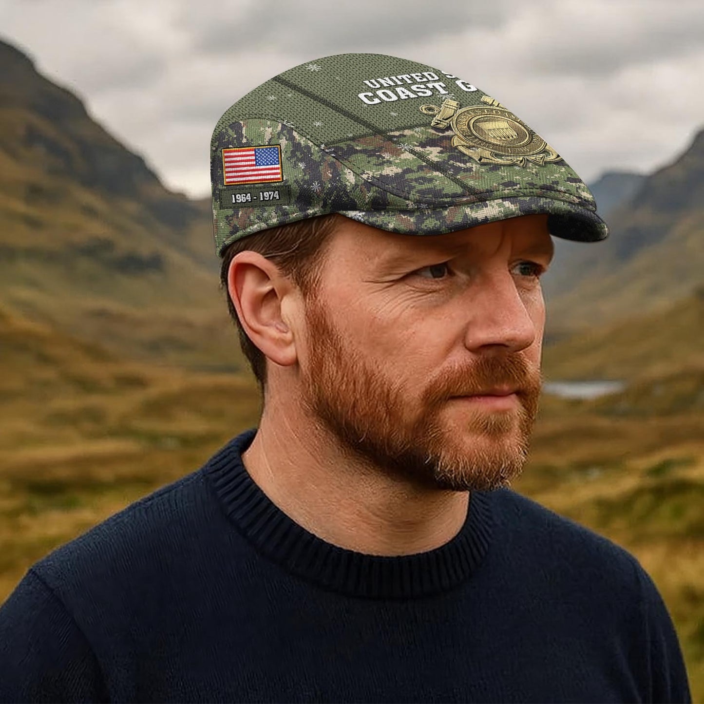 Custom U.S. Coast Guard Jeff Cap –  Digital Camo Badge