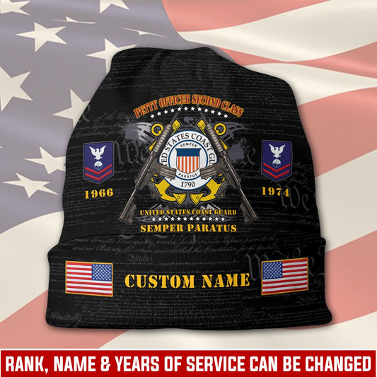 US Coast Guard – Beanie Hat –  Black Valor Emblem