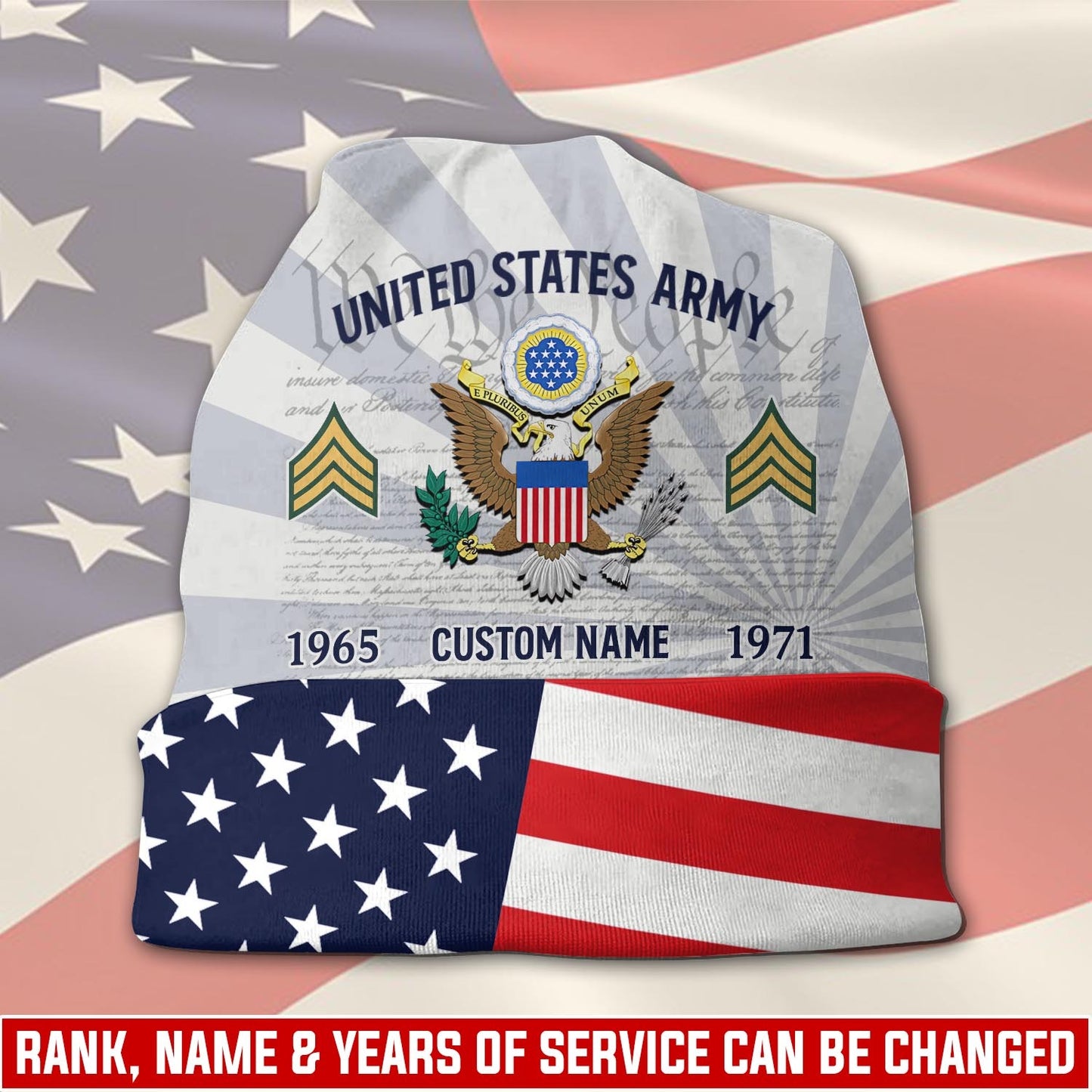 US Army – Beanie Hat – Stars & Stripes Veteran