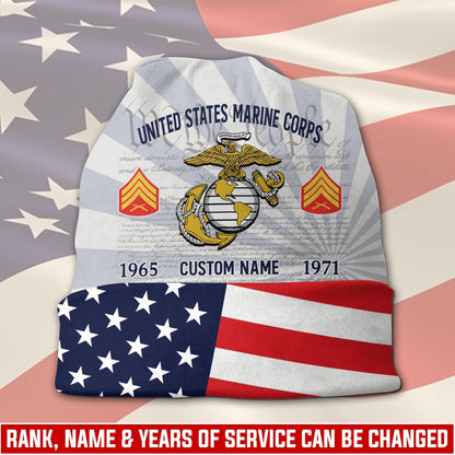 US Marine Corps – Beanie Hat – Stars & Stripes Veteran
