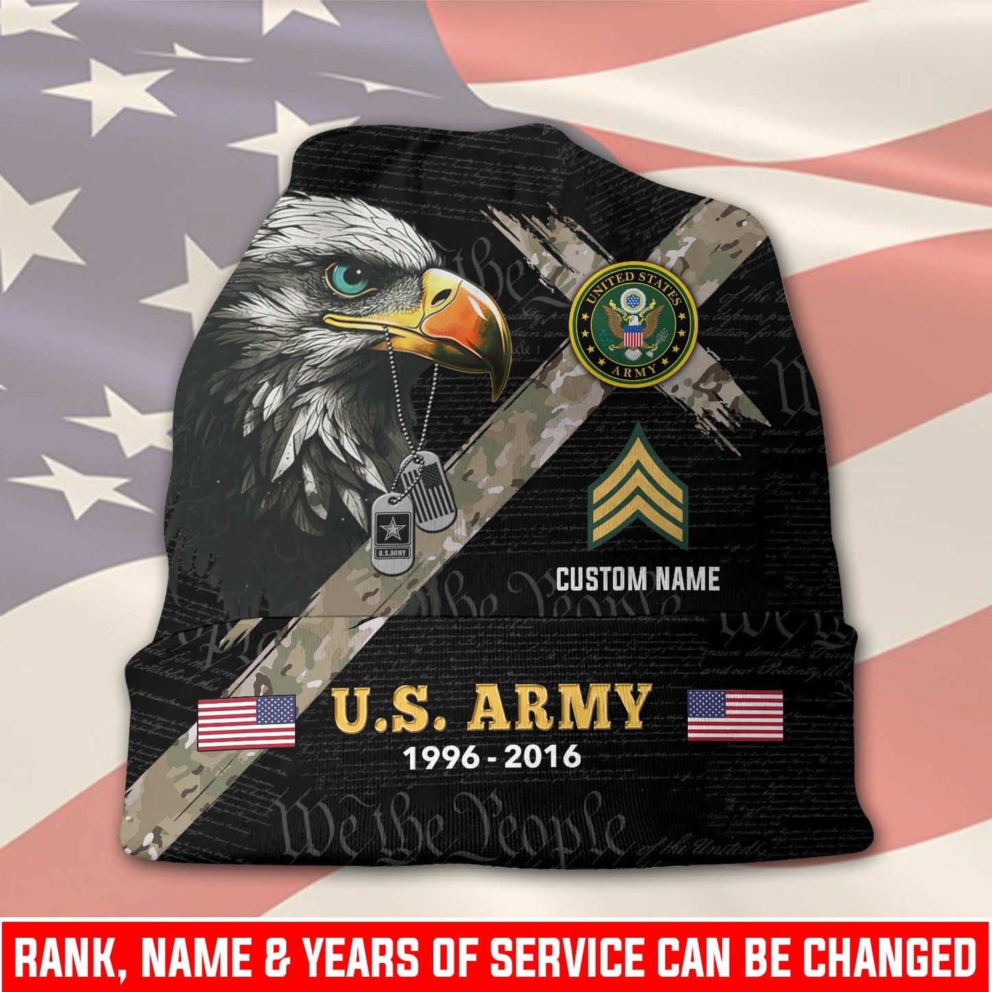 US Army – Beanie Hat – Patriot Eagle Veteran
