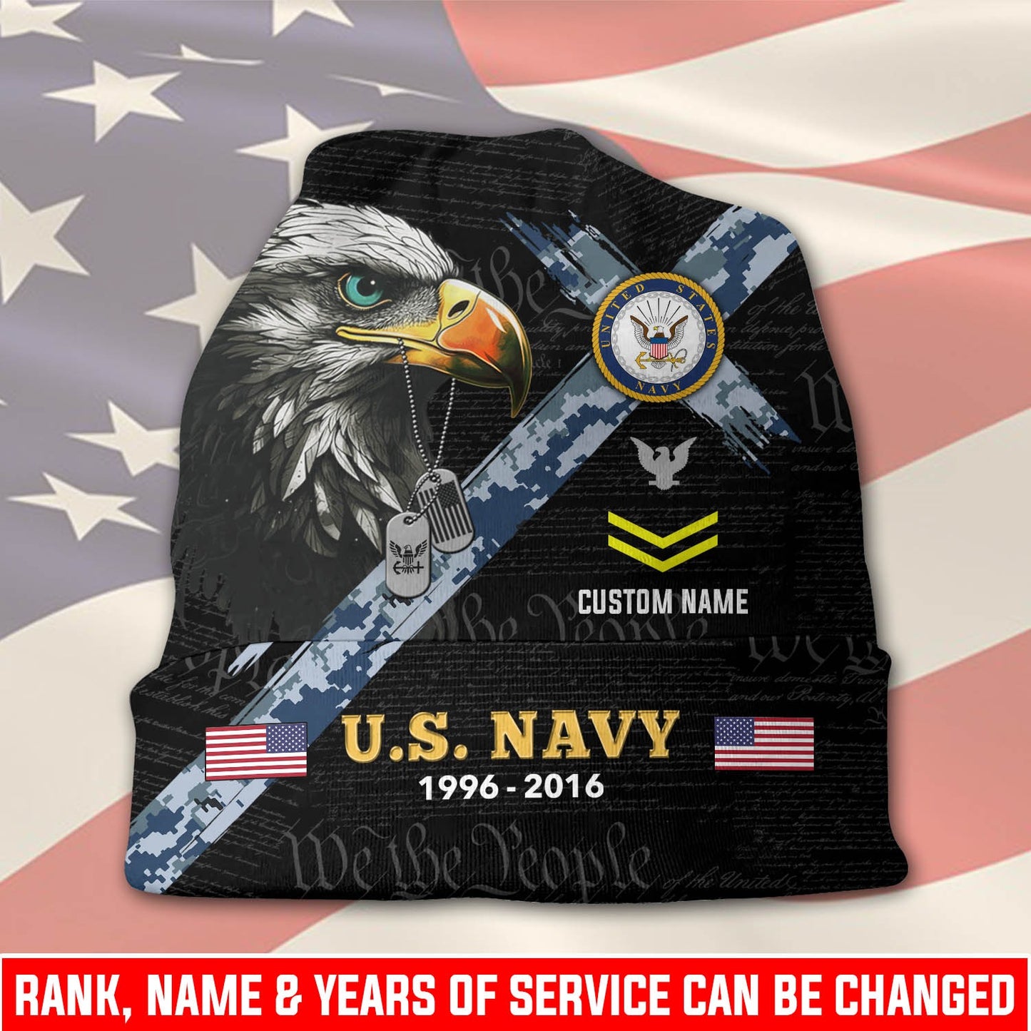 US Navy – Beanie Hat – Patriot Eagle Veteran