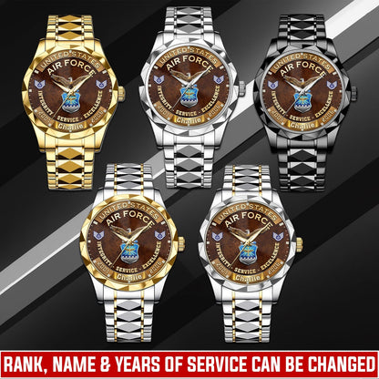 US Air Force – Diamond-Cut Bezel Watch – Duty Honor Country