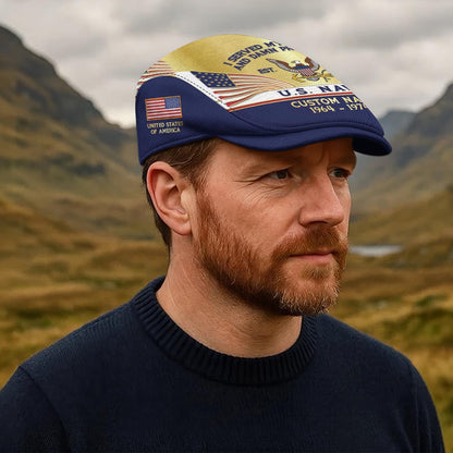 Custom U.S. Navy Jeff Cap –  Heritage Flag Emblem