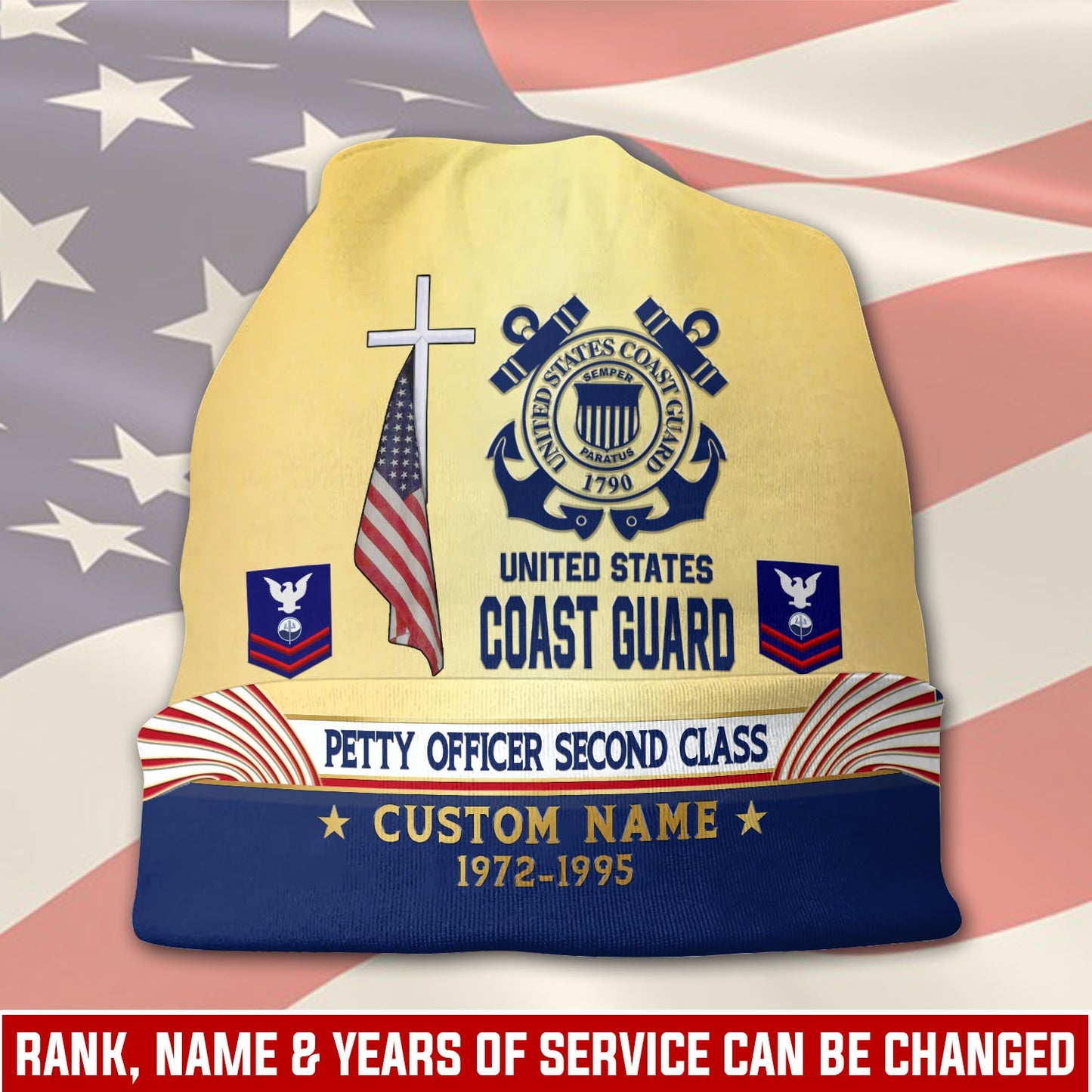 US Coast Guard – Beanie Hat –  Faith & Service Tribute