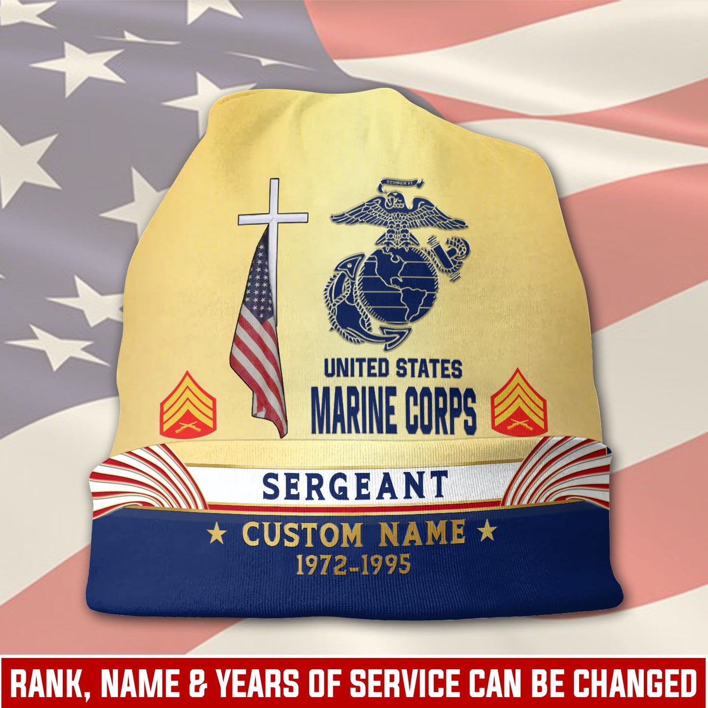 US Marine Corps – Beanie Hat – Faith & Service Tribute