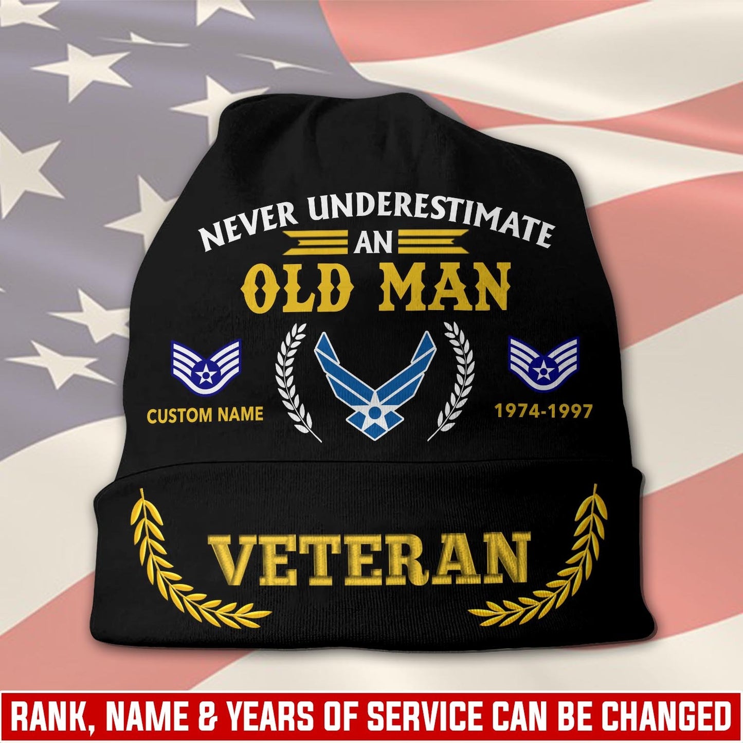 US Air Force – Beanie Hat – NEVER UNDERESTIMATE