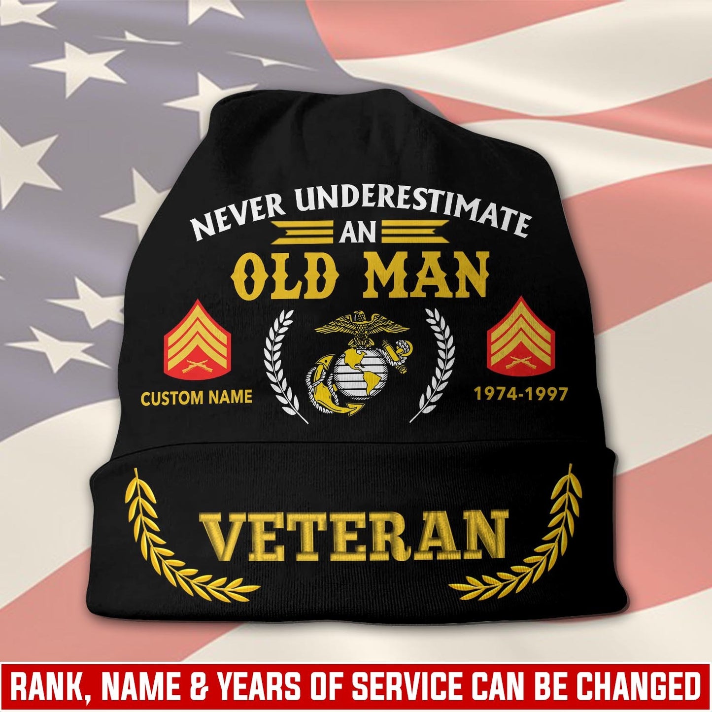 US Marine Corps – Beanie Hat – NEVER UNDERESTIMATE