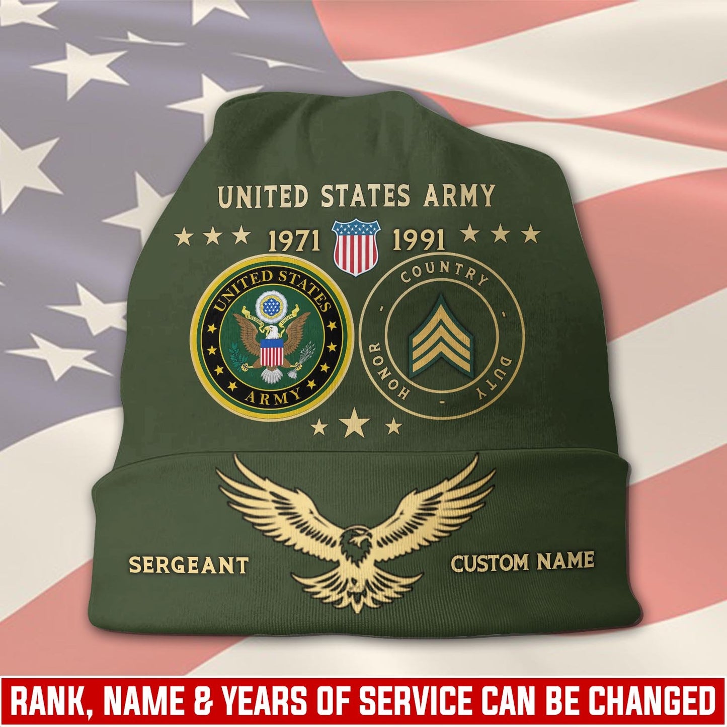 US Army – Beanie Hat – Dual Honor Veteran