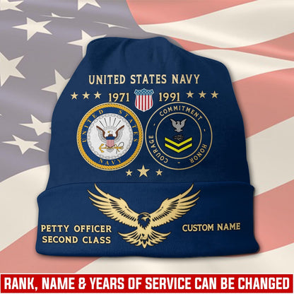 US Navy – Beanie Hat – Dual Honor Veteran