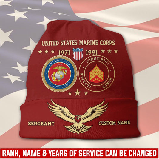 US Marine Corps – Beanie Hat – Dual Honor Veteran