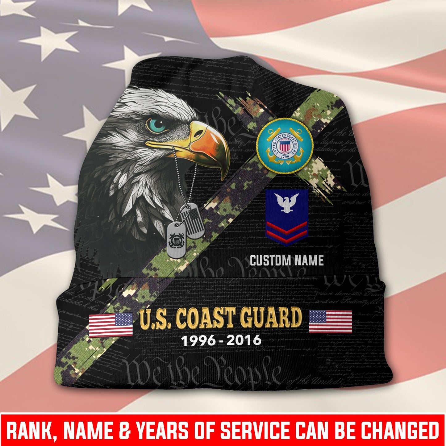 US Coast Guard – Beanie Hat – Patriot Eagle Veteran