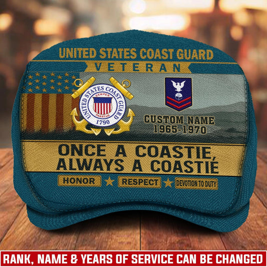 Custom U.S. Coast Guard Jeff Cap –  Old School Veteran Patch