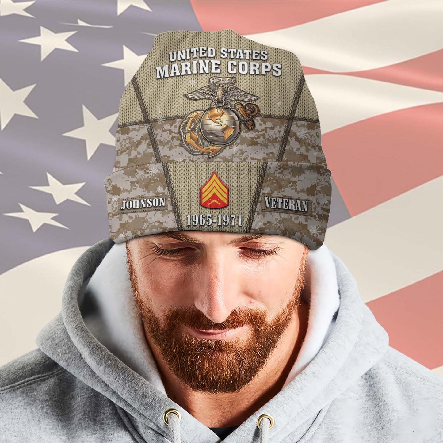 US Marine Corps – Beanie Hat – Digital Camo Veteran