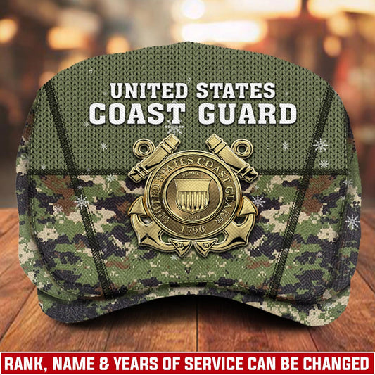 Custom U.S. Coast Guard Jeff Cap –  Digital Camo Badge