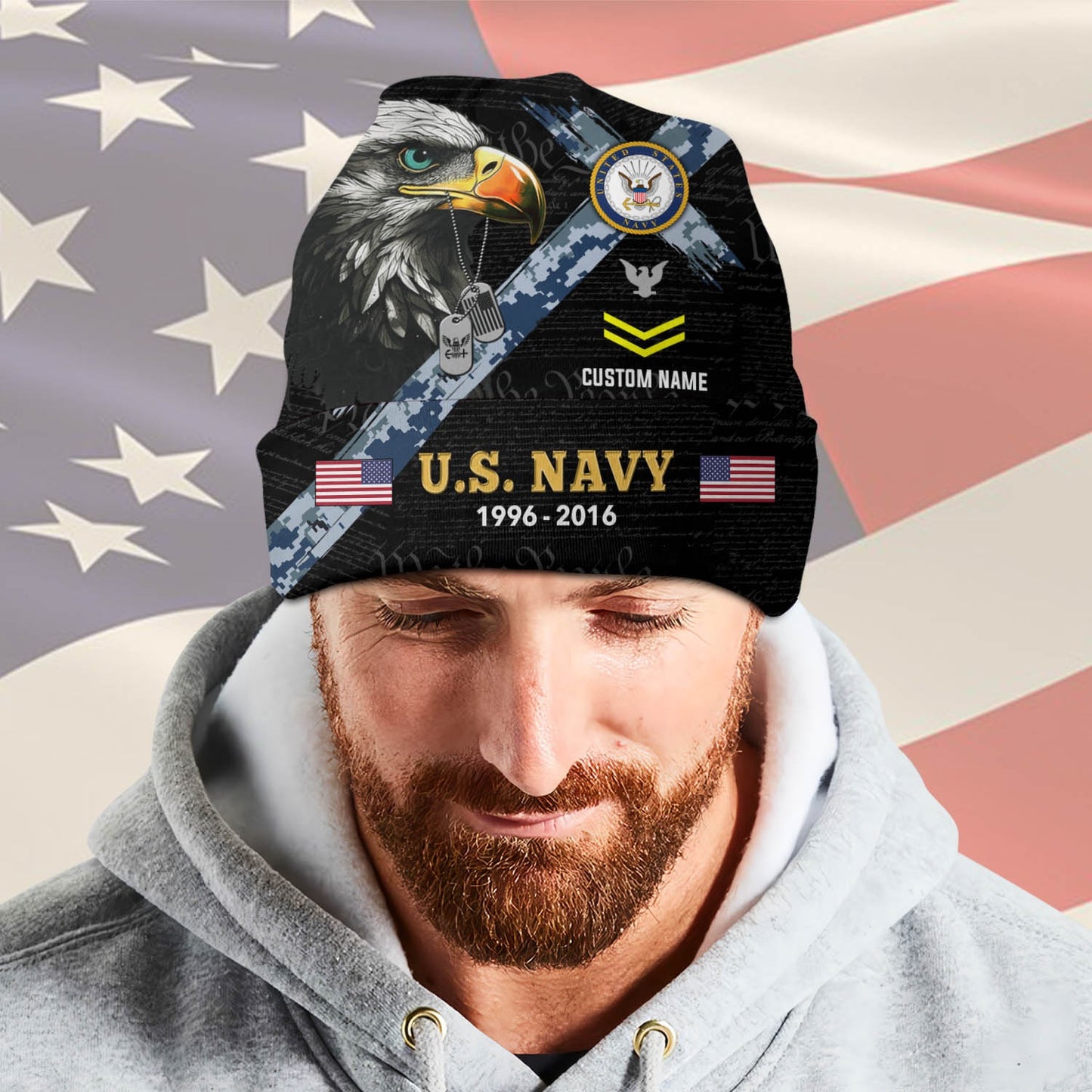 US Navy – Beanie Hat – Patriot Eagle Veteran