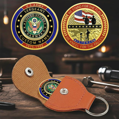 US Army – Military Printed Challenge Coin – We Stand For The Flag