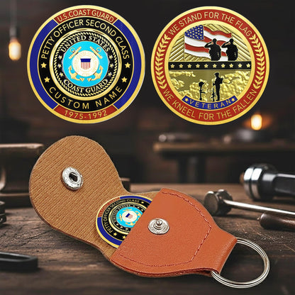 US Coast Guard – Military Printed Challenge Coin – We Stand For The Flag