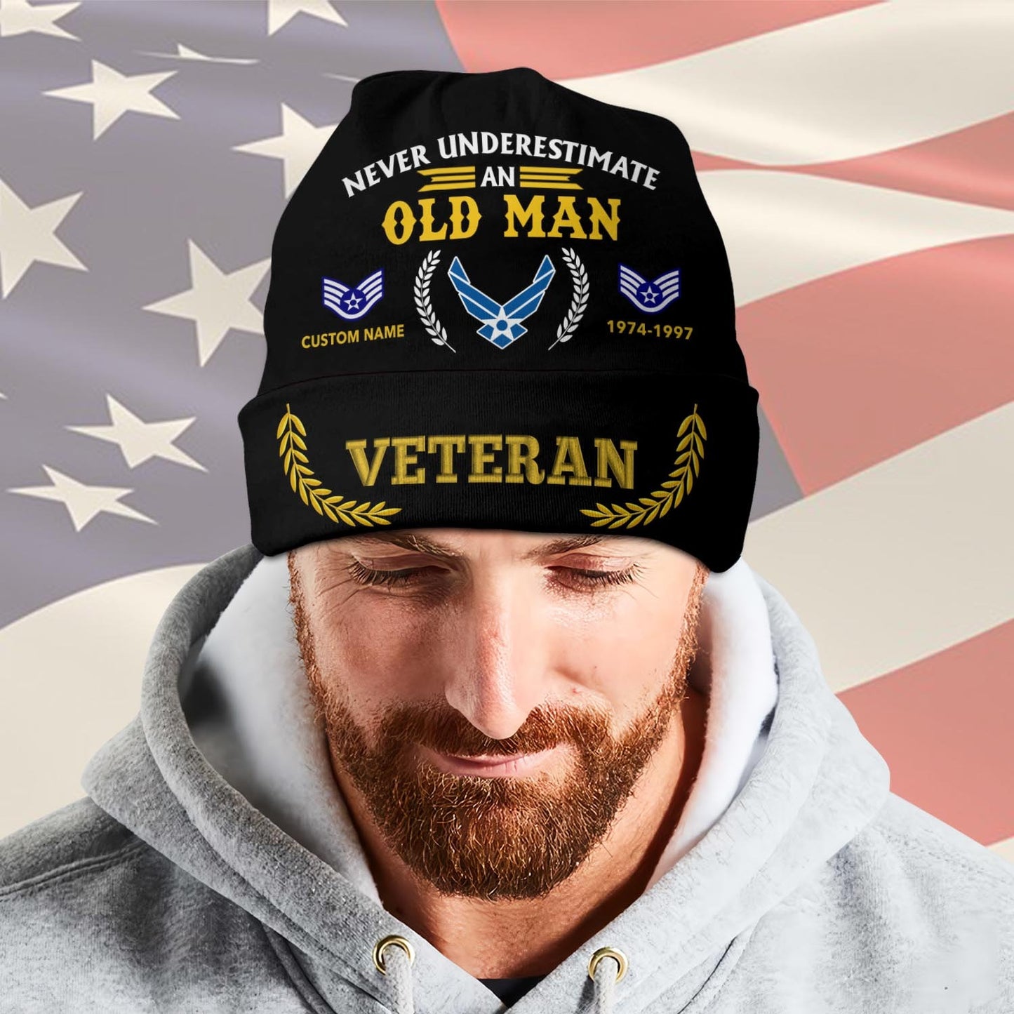 US Air Force – Beanie Hat – NEVER UNDERESTIMATE