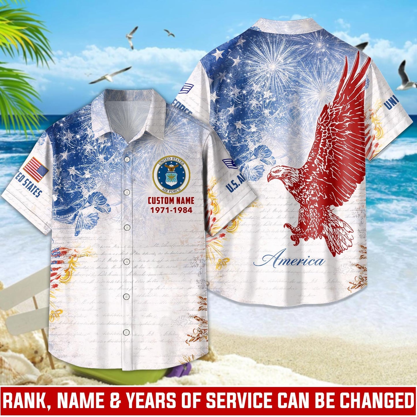 US Air Force – Hawaiian Shirt – Patriotic Ocean Vibe