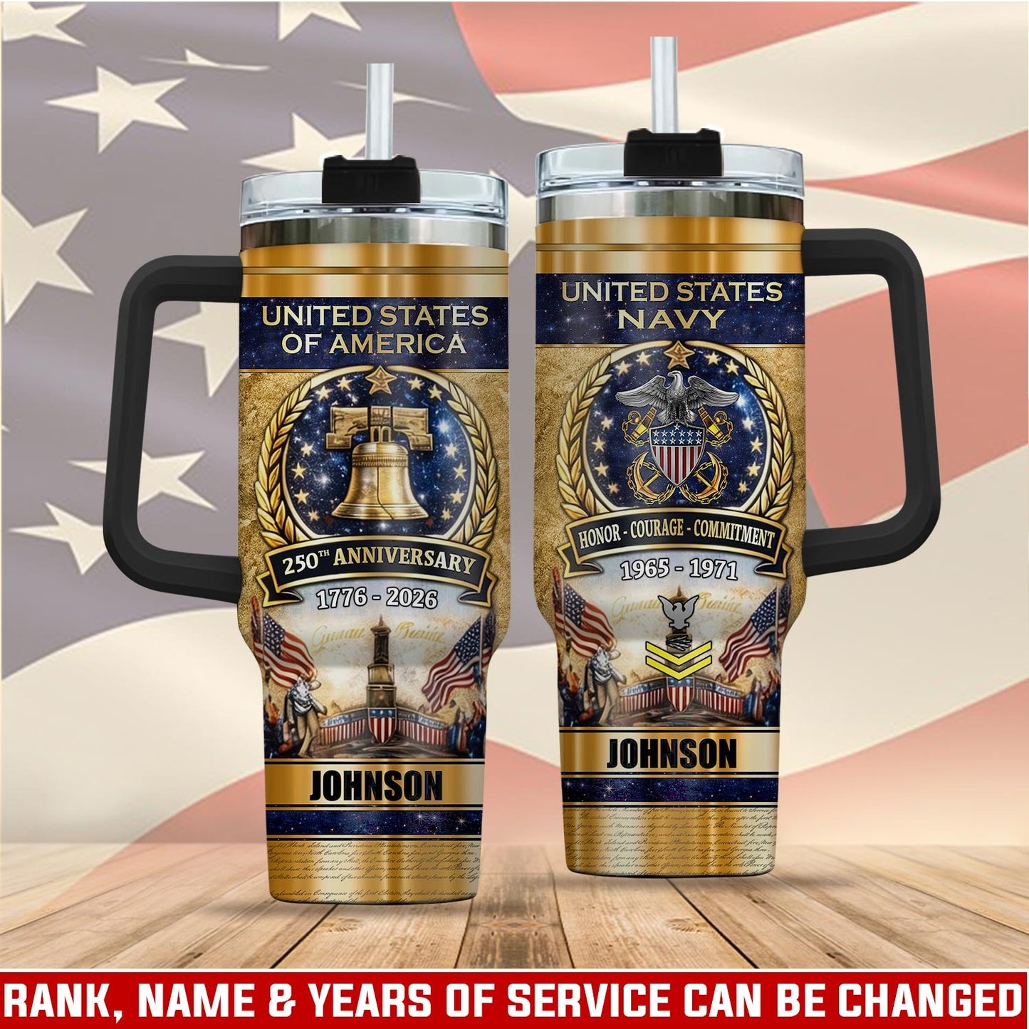 US Navy - Tumbler 40oz - 250TH ANNIVERSARY