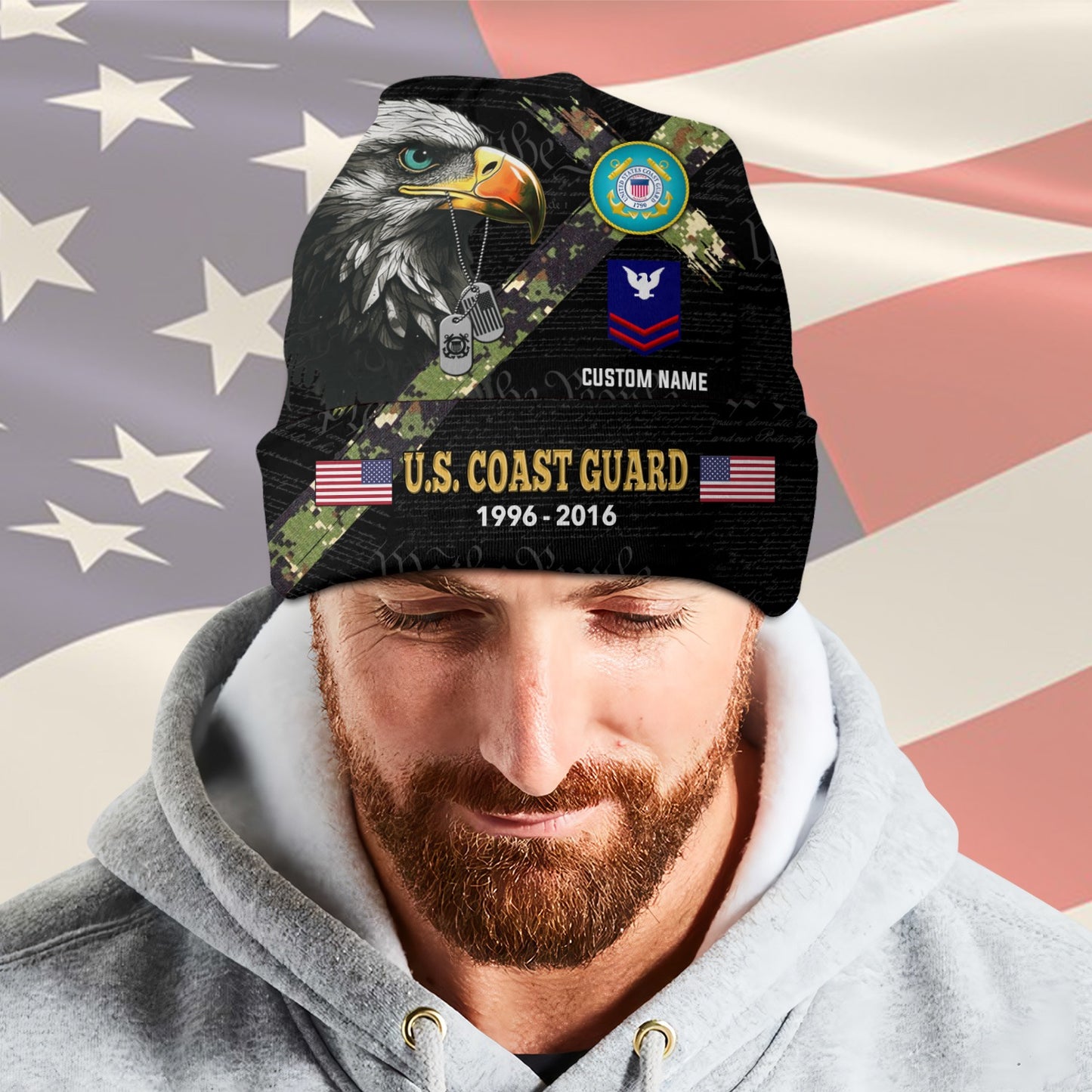 US Coast Guard – Beanie Hat – Patriot Eagle Veteran