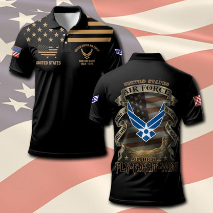 U.S Air Force – T-shirt – Vintage Gold Statement