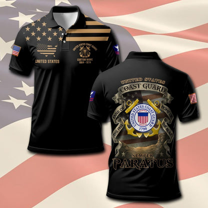 U.S Coast Guard – T-shirt – Vintage Gold Statement
