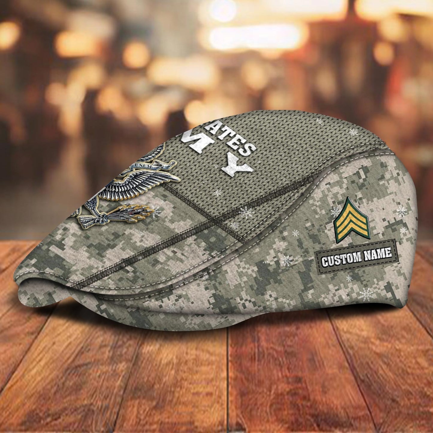 Custom U.S. Army Jeff Cap –  Digital Camo Badge