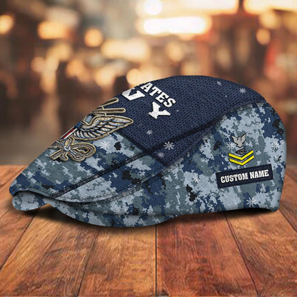 Custom U.S. Navy Jeff Cap –  Digital Camo Badge