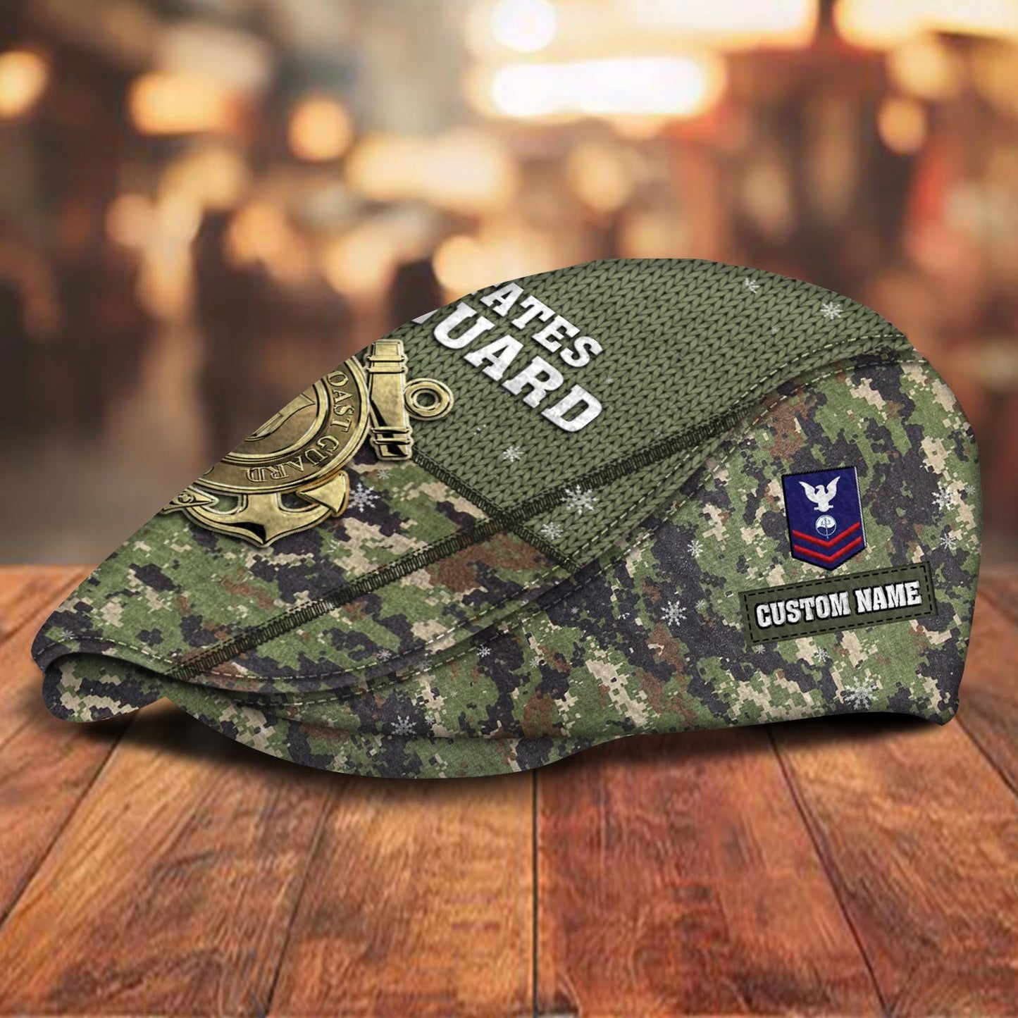 Custom U.S. Coast Guard Jeff Cap –  Digital Camo Badge